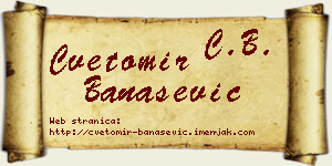 Cvetomir Banašević vizit kartica
